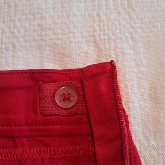 Janie and Jack girls size 4 red pants with stretch. Side zipper, adjustable 2018 - Picture 5 of 7